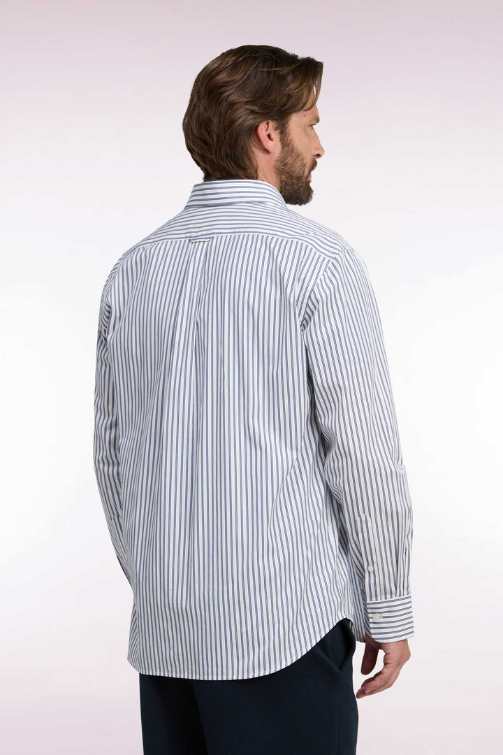 Eden Park Striped Straight Cut Shirt, Navy & White