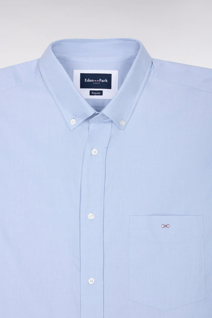 Eden Park Plain Straight Cut Oxford Shirt, Blue