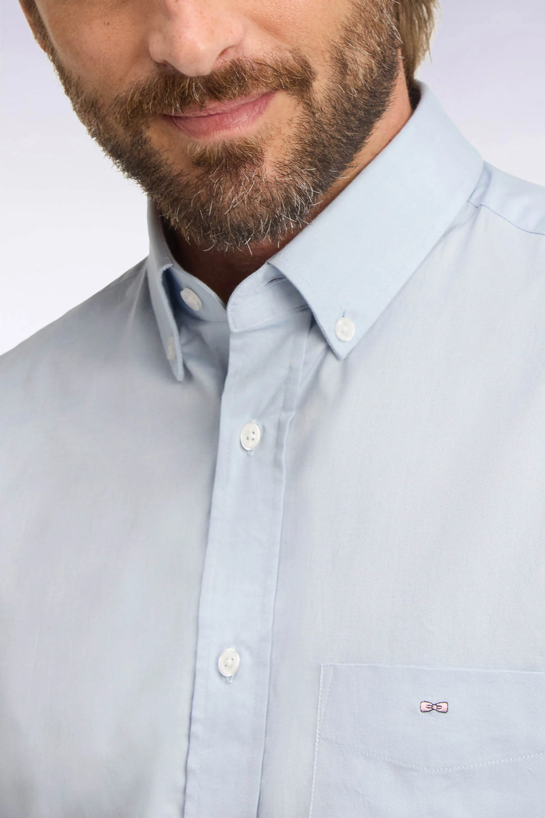 Eden Park Plain Straight Cut Oxford Shirt, Blue