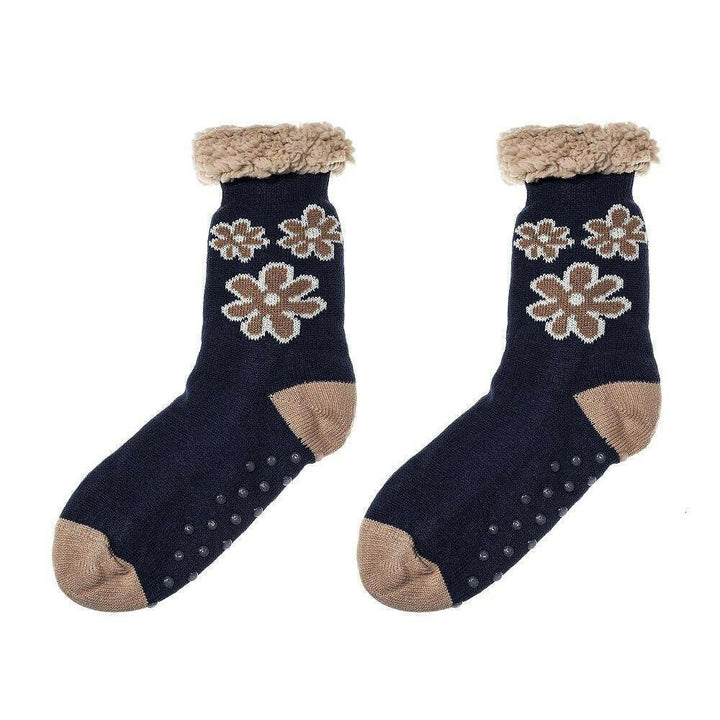 Nordic Flower Thick Fluffy Socks