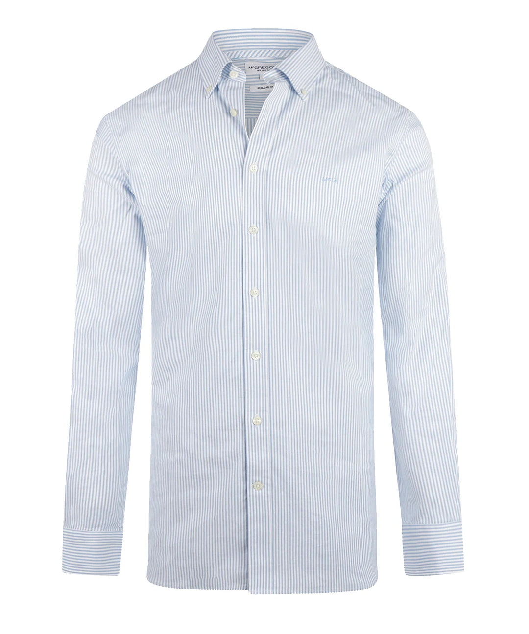 McGregor Oxford Shirt Narrow Stripe, Light Blue