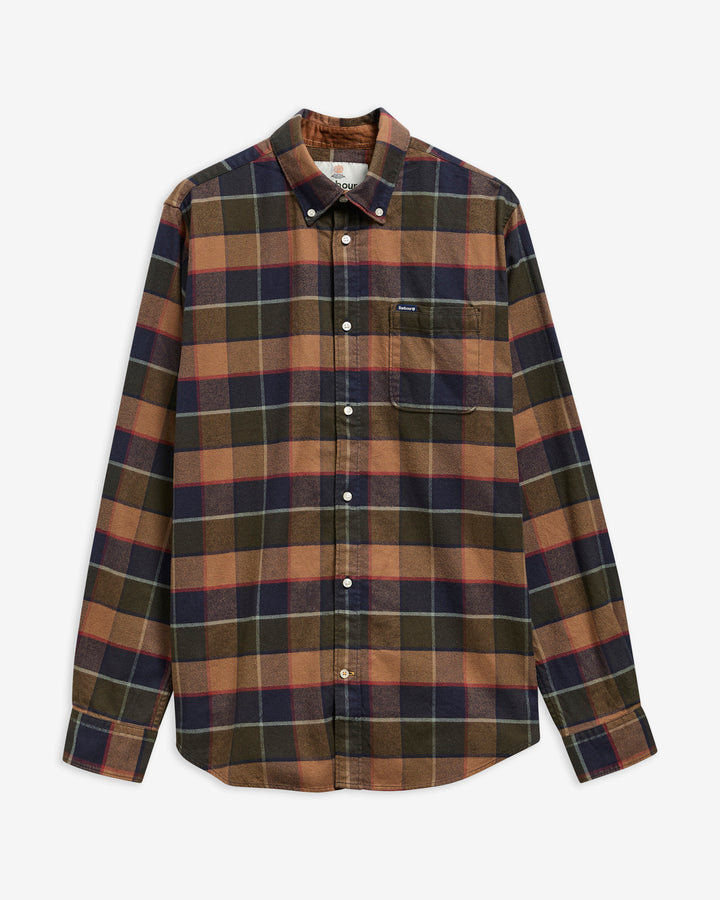 Barbour Valley Tailored Checked Shirt, Olive