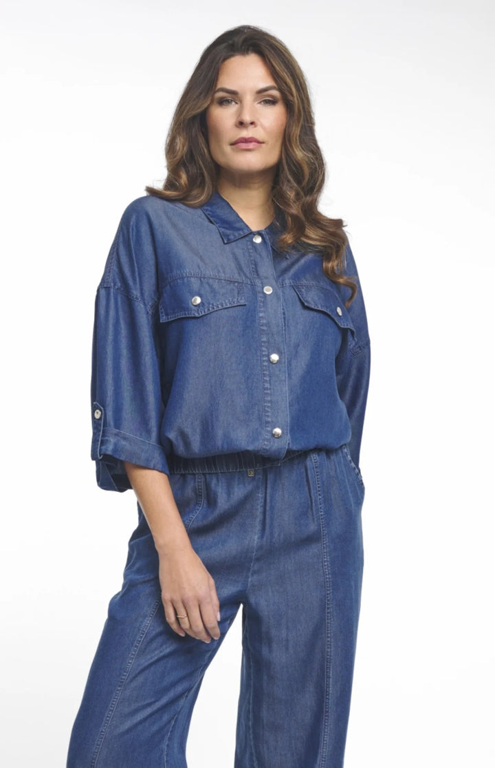 Zoso Maartje Dark Denim Blouse
