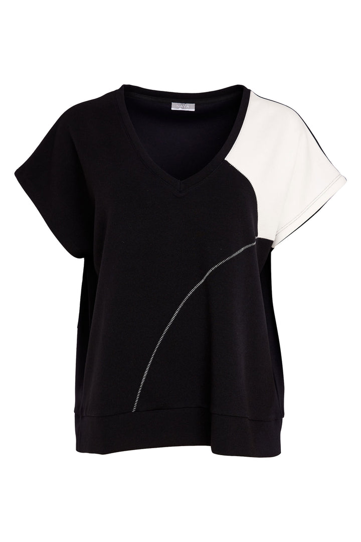 NAYA Black V Neck Top
