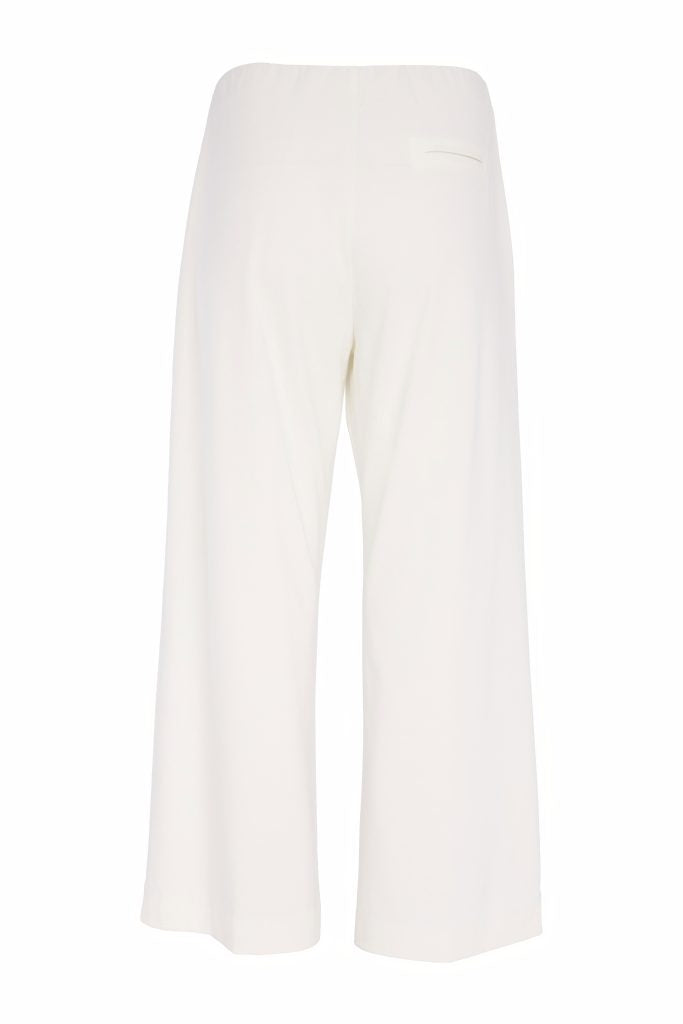 NAYA White Wide Leg Soft Pull Up Trousers