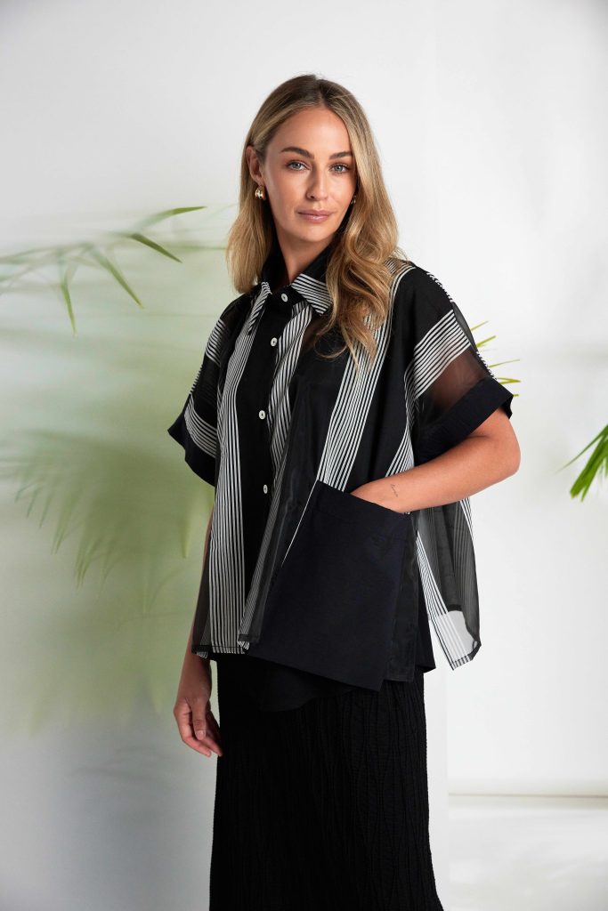 NAYA Stripped Organza Shirt