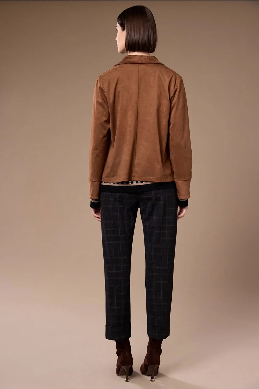 Peruzzi Mock Suede Jacket, Brown