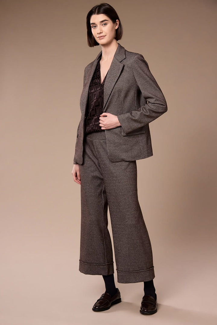 Peruzzi Mini Houndstooth Trousers, Brown