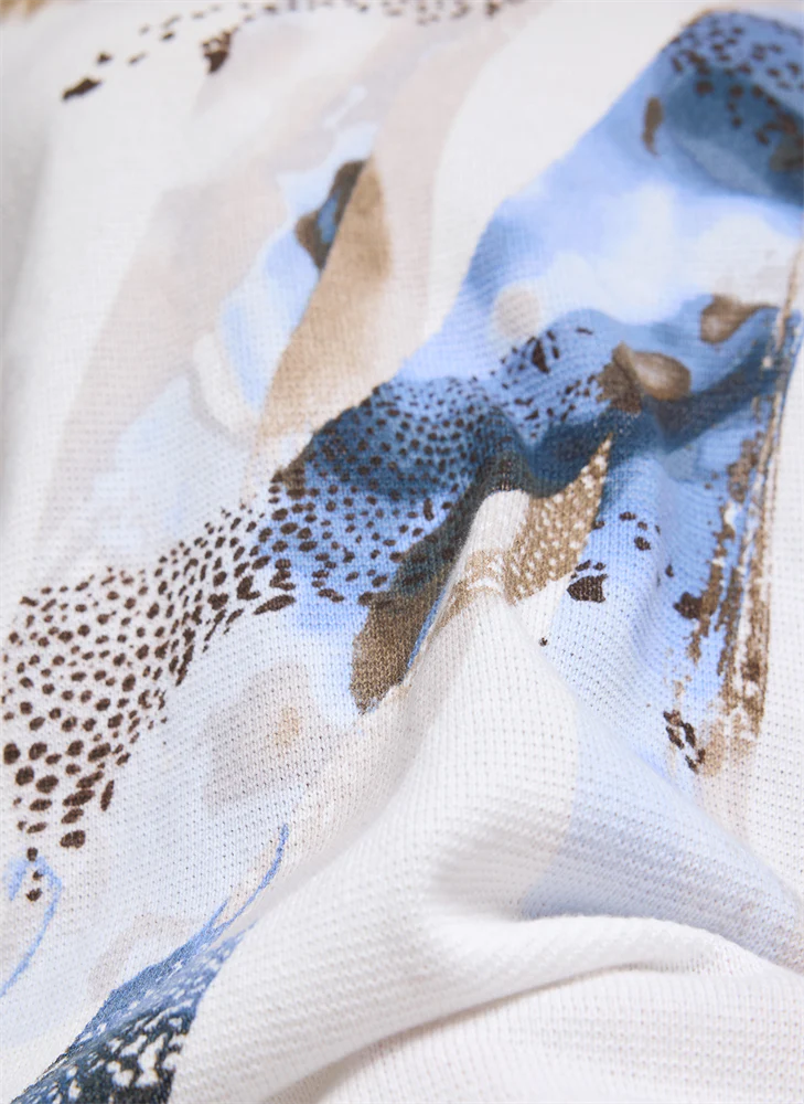 Rabe Blue Ocean Print Sweater