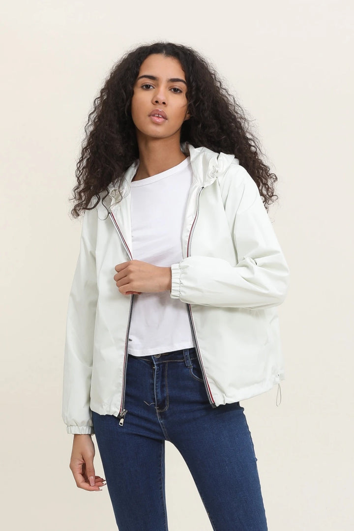 Short Waterproof Reversible Windbreaker