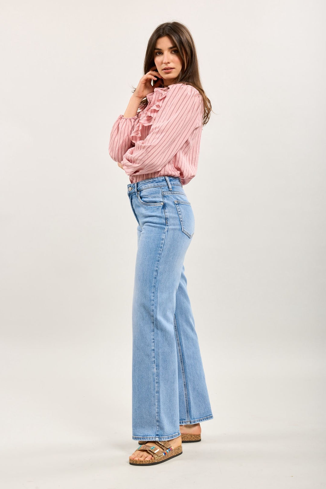 Toxik Blue Denim Stretch Flare Jeans