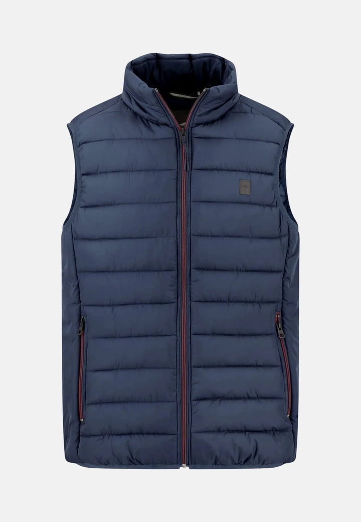 Fynch Hatton Lightweight Quilted Gilet, Dark Navy