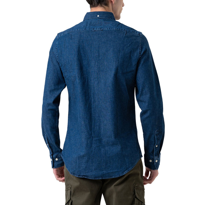 GANT Slim Fit Button Collar Shirt, Navy Blue