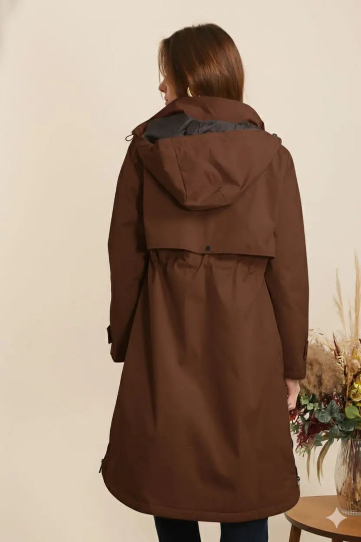 Waterproof & Windproof Parka Jacket, Brown