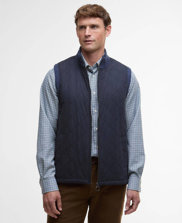 Barbour Shoveler Knitted Gilet, Navy
