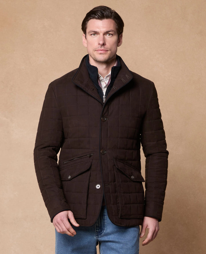 Magee Glenveigh Quilted Paddock Jacket, Chocolate Brown