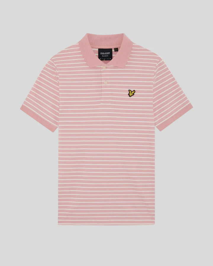 Lyle & Scott Pink Pique Breton Polo Shirt