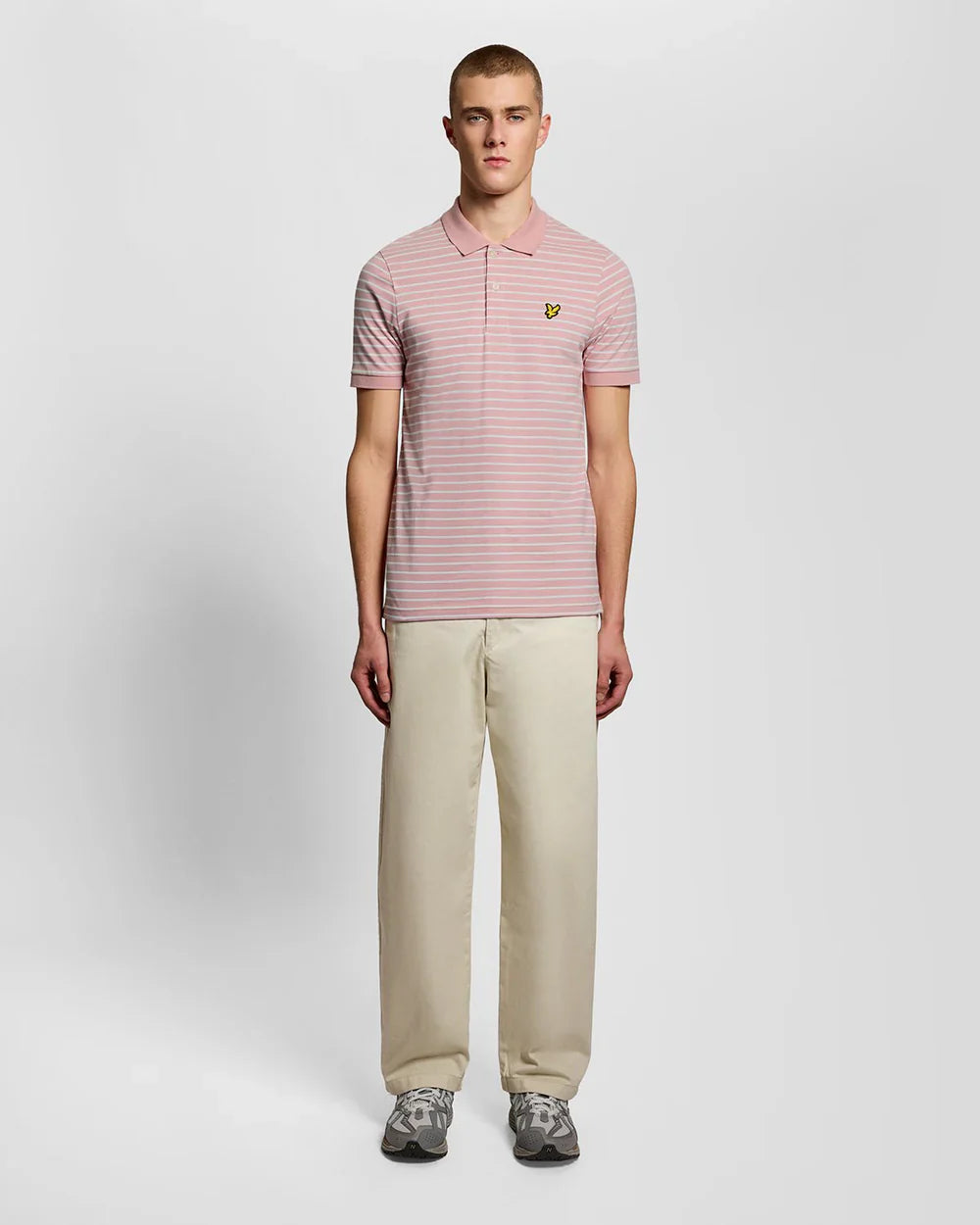 Lyle & Scott Pink Pique Breton Polo Shirt