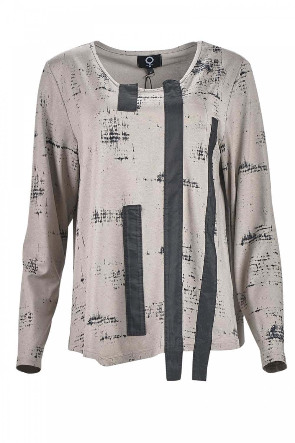 My Soul Round Neck Print Top Sand 0220