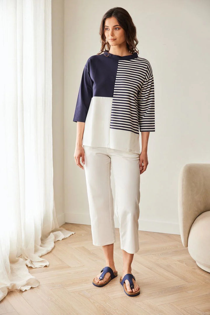 Peruzzi Stripe Block Top