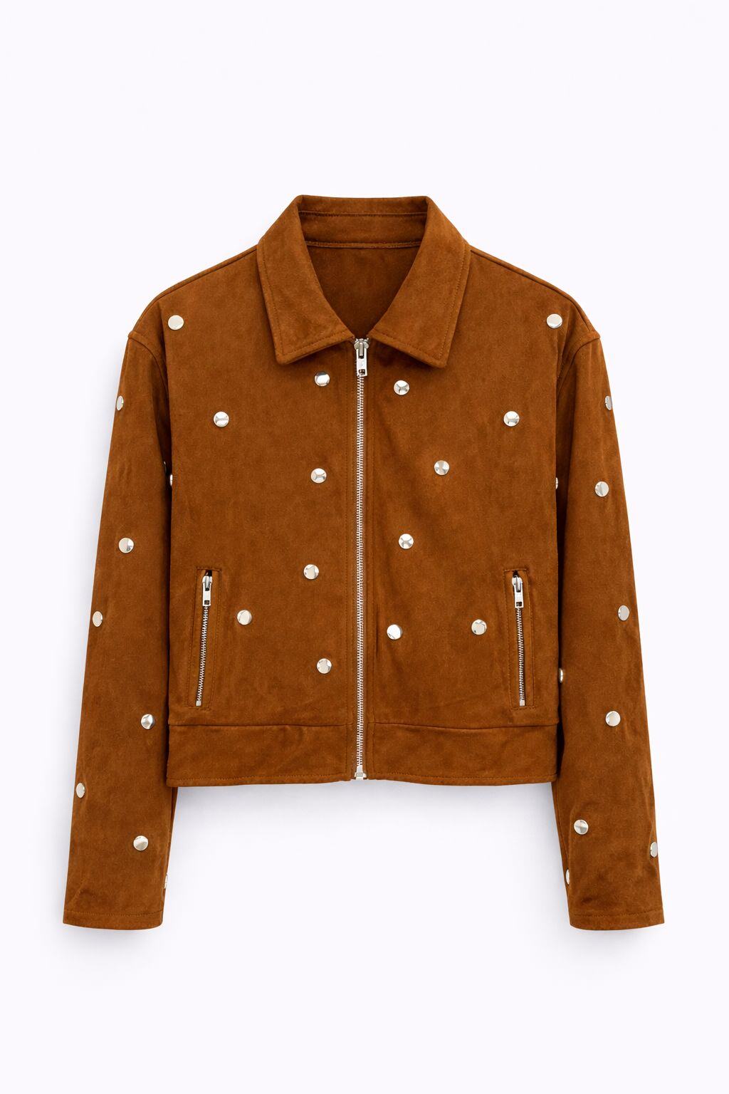 Straight-cut faux suede jacket - image 8